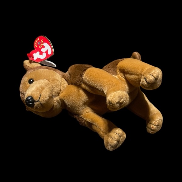 TY Beanie Baby Courage German Shepherd Dog w/ Flag & Tag – Retired USA Patriotic - Picture 6 of 7